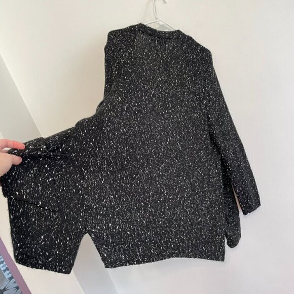 APT. 9 APT.9 Long Cardigan Black Silver Metallic Open Front Longline Sweater XXL - Picture 15 of 15